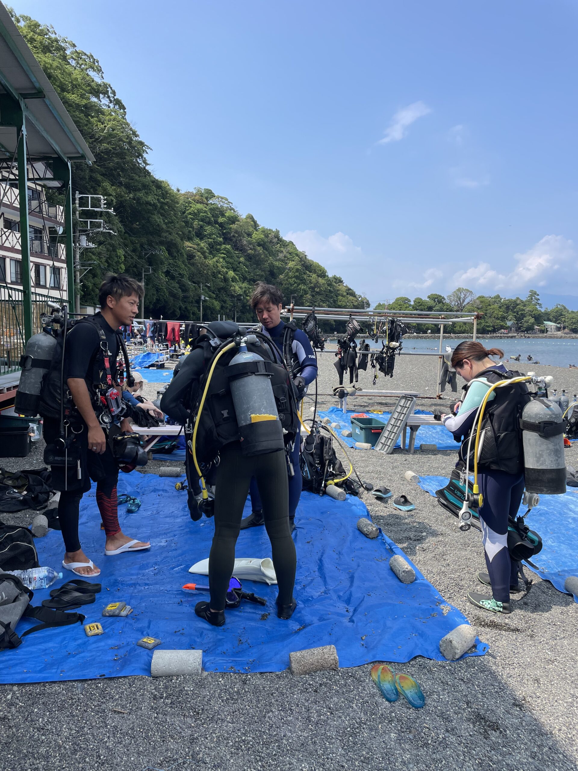 日帰り組と泊まり組のツアー